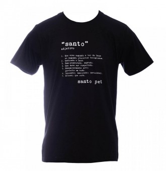Camiseta - Santo - Unissex - Preta