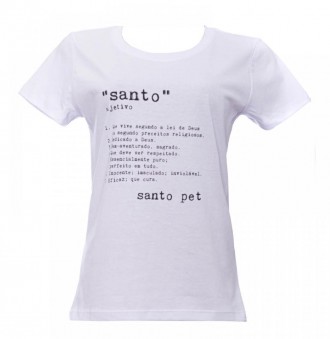 Camiseta - Santo - Unissex - Branca